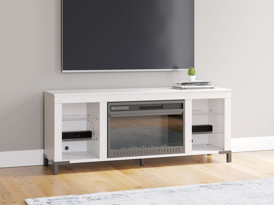 Brollevi - TV Stand With Fireplace - White