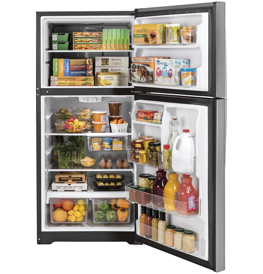 GE 21.9 Cubic Foot Top Mount Refrigerator - Stainless Steel