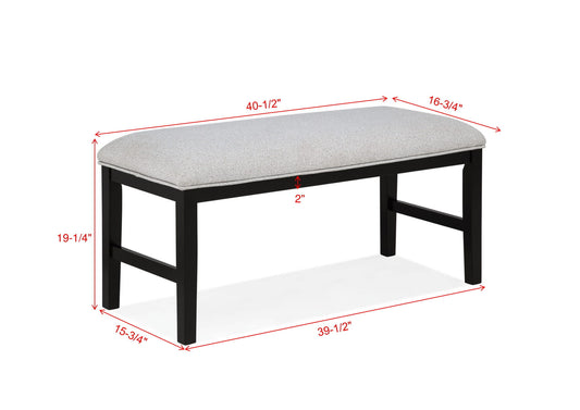 Sebastian - Bench - Black / Gray