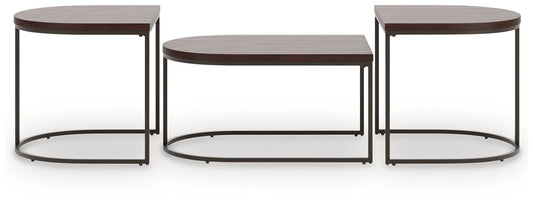 Vanmore - Dark Brown - Occasional Table Set (Set of 3)