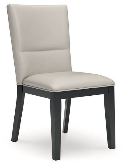 Glinari - Dining Upholstered Side Chair (Set of 2) - Taupe / Black