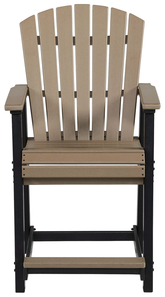 Fairen Trail - Barstool (Set of 2) - Black / Driftwood