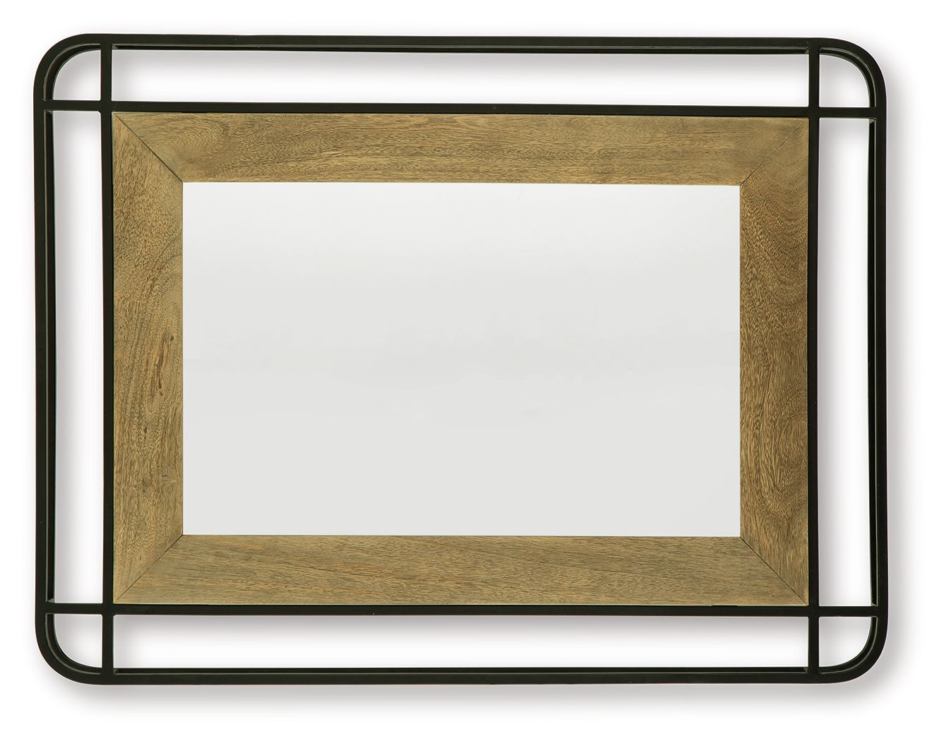 Beelman - Accent Mirror - Black / Brown