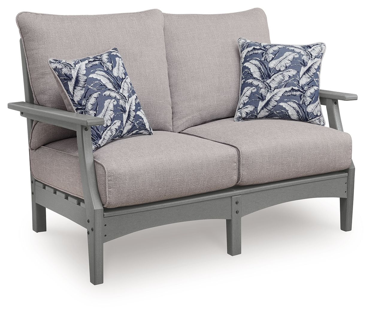 Cove Beach - Loveseat With Cushion - Gray