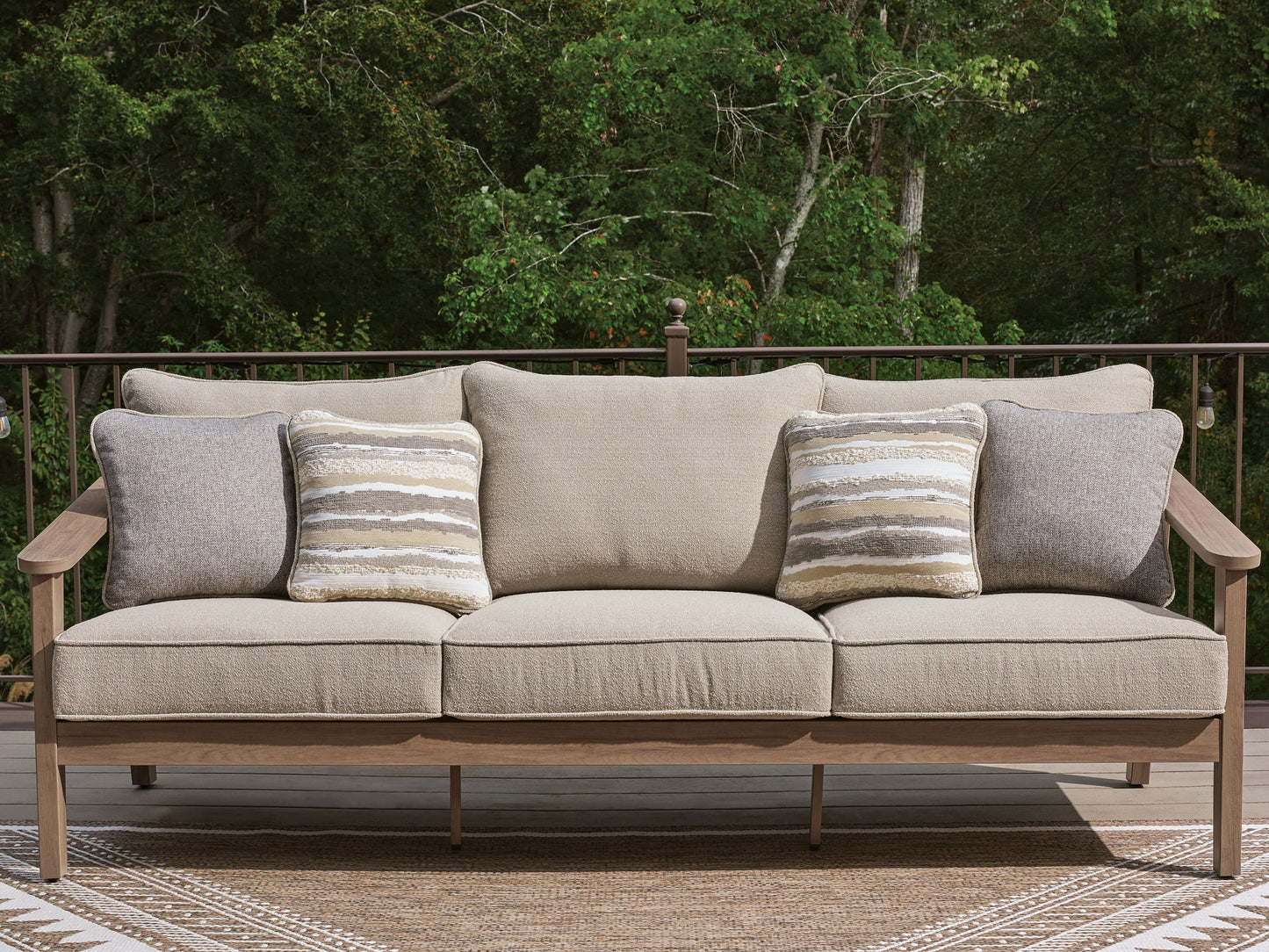 Harmony Headlands - Sofa With Cushion - Natural / Gray