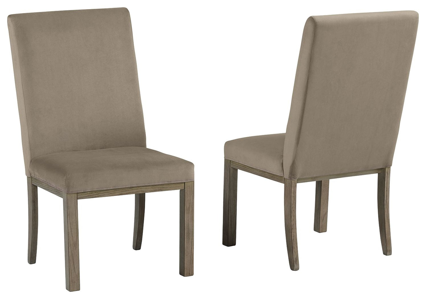 Chrestner - Dining UPH Side Chair (Set of 2) - Gray / Brown