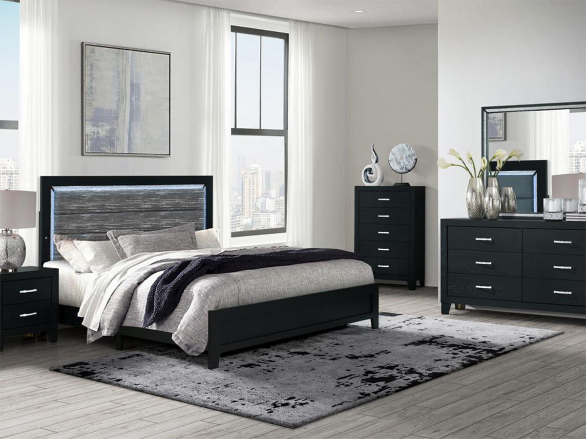 Global Reid - 6 Drawer Dresser - Black