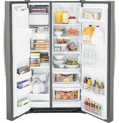 GE 25.3 Cubic Foot Side-By-Side Refrigerator - Slate