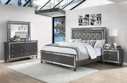 Refino - Bedroom Set - Gunmetal